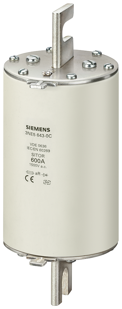 SIEMENS 3NE5643-0C SITOR fuse link, with slotted blade contacts, NH3, In: 600 A, aR