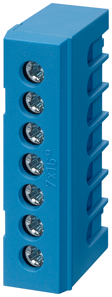 SIEMENS 8GS40302 ALPHA-ZS, N terminal, 7-pole 7x 16 mm2, blue