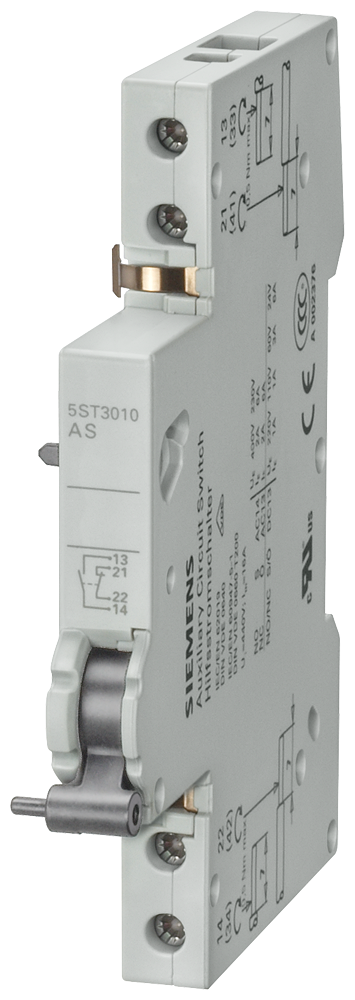 SIEMENS 5ST3011 Auxiliary switch, 2NO for 5SL, 5SY, 5SP, 5TL1, 5SU1, 5SV