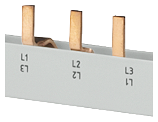 SIEMENS 5ST3617 Pin busbar, 10 mm² connection: 4 x (3-phase+AS/FC) safe to touch