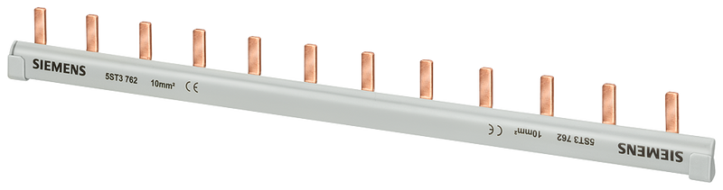 SIEMENS 5ST3764 Pin busbar, 1-phase 10 mm2, 56 pins, insulation, gray, can be cut