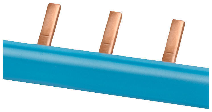SIEMENS 5ST3761 Pin busbar, 1-phase 10 mm², 13 pins, insulation blue