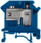 SIEMENS 8WH10010BK01 N conductor isolating terminal with screw terminal, cross-section: 16 mm2, width 12 mm, blue