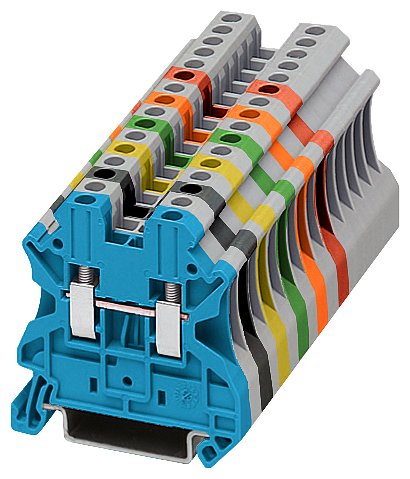 SIEMENS 8WH10000AG04 Terminal block, 4 mm2 orange screw mounting 2 connections orange