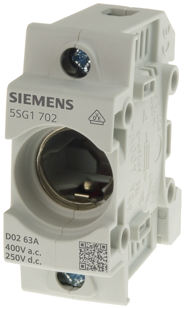 SIEMENS 5SG1302 NEOZED, fuse base, D01, 1-pole, 16 A, Un AC: 400 V, Un DC: 250 V