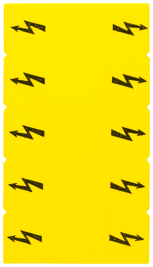 SIEMENS 8WH9064-5BA06 Inscription label, with warning arrow, vertical, terminal width: 8.2 mm, yellow