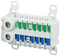 SIEMENS 8GS40343 ALPHA 400-ZS N/PE terminal 14-pole, 2x 14 mm2 screw terminal 14x 4 mm2 plug-in terminal