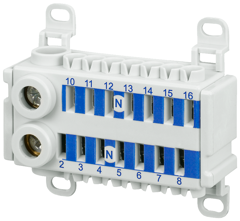 SIEMENS 8GS40341 ALPHA 400-ZS N terminal 14-pole, 2x 14 mm2 screw terminal, 14x 4 mm2 plug-in terminal