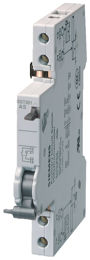 SIEMENS 5ST3014-2 Auxiliary switch, with test button, 2NO for 5SL, 5SY, 5SP, 5TL1, 5SU1, 5SV