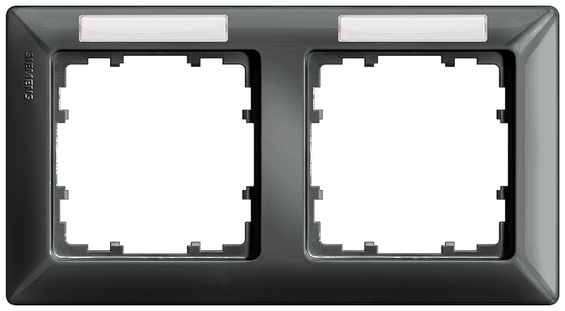 SIEMENS 5TG2552-7 DELTA line carbon metallic frame, double with labeling field horizontal