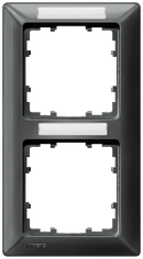 SIEMENS 5TG2552-8 DELTA line carbon metallic frame, double with labeling field vertical