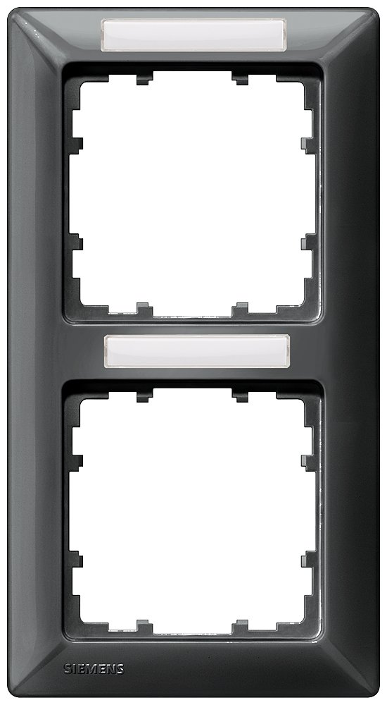 SIEMENS 5TG2552-8 DELTA line carbon metallic frame, double with labeling field vertical