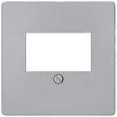 SIEMENS 5TG12562 DELTA i-system cover plate for TAE/loudspeaker connection socket, aluminum metallic
