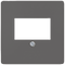 SIEMENS 5TG12262 DELTA i-system cover plate for TAE/loudspeaker connection socket, carbon metallic