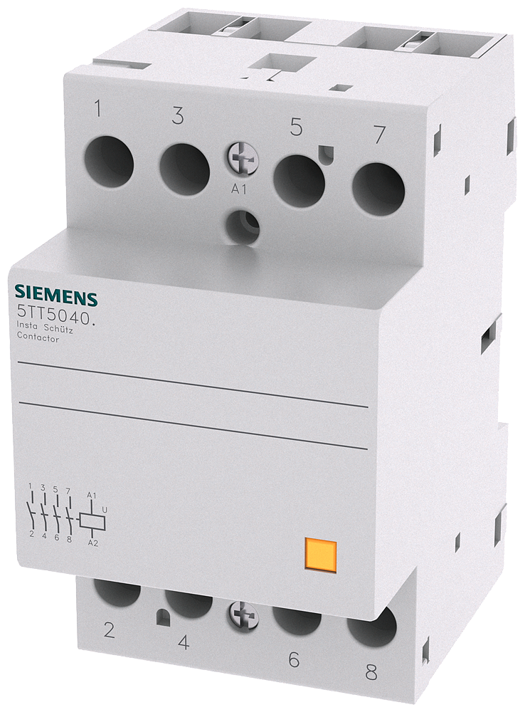 SIEMENS 5TT58400 INSTA contactor with 4 NO contacts, contact for 230 V, 400 V AC 40 A activation 230 V AC