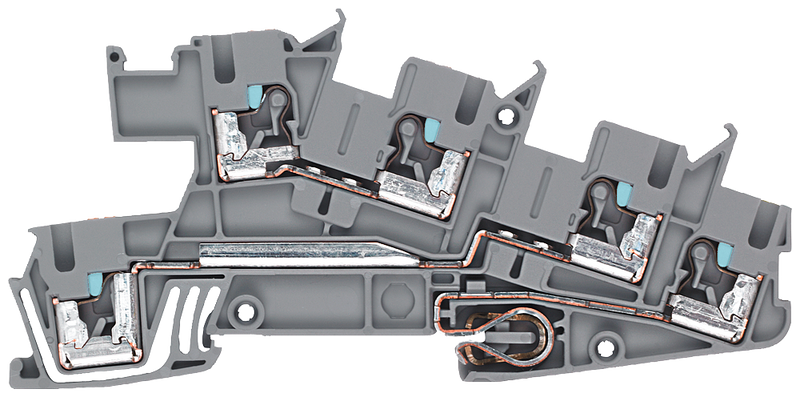 SIEMENS 8WH60014HF00 Installation terminal PE, L, L 2.5 mm2, 5.2 mm width gray