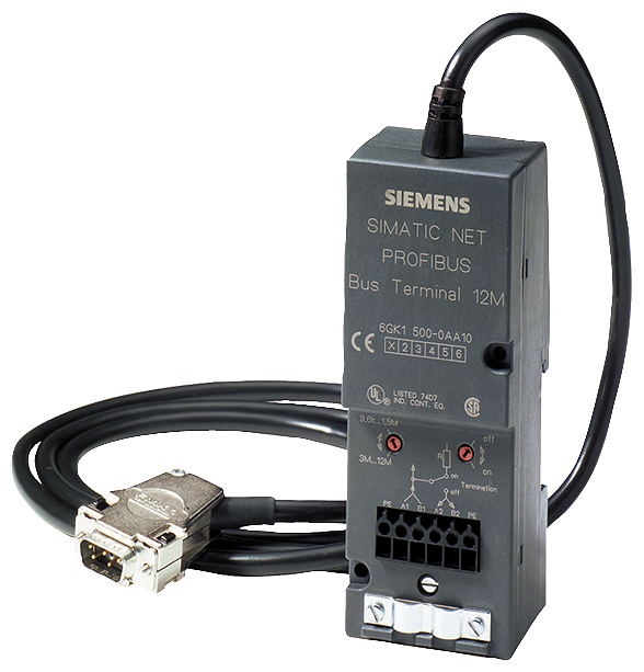 SIEMENS 6GK1500-0AA10 Bus terminal 12M for PROFIBUS, transmission rates 9.6 kbps up to 12 Mbps