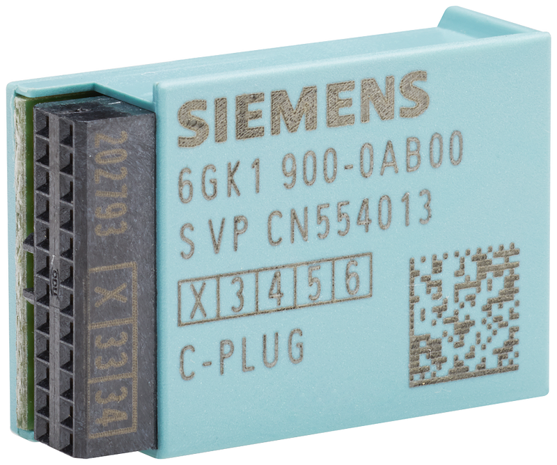 SIEMENS 6GK1900-0AB00 C-plug, removable data storage medium for simple device replacement in case of fault, for recording configuration or engineering and application da...