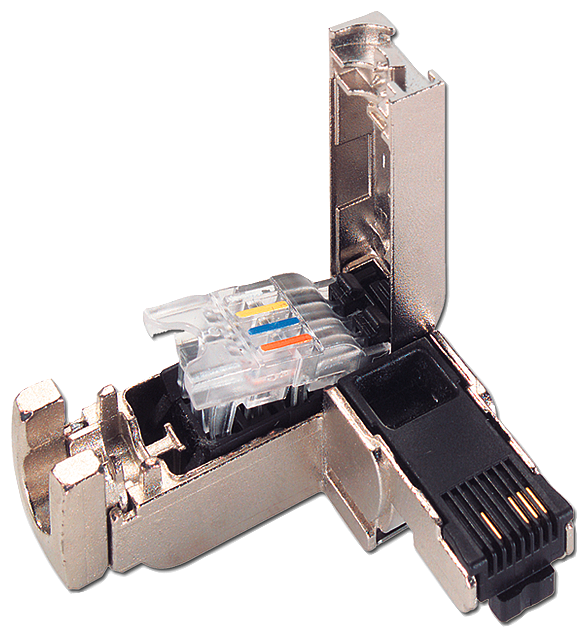 SIEMENS 6GK1901-1BB20-2AB0 Industrial Ethernet FastConnect RJ45 plug 90 2x 2, RJ45 plug-in connector (10/100 Mbit/s) with rugged metal enclosure and FC connection system, for...