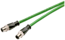 SIEMENS 6XV1870-8AE30 Industrial Ethernet connecting Cable M12-180/M12-180, pre-assembled IE FC Trailing cable GP, with 2 M12 plugs (D-coded) length 0.3 m.