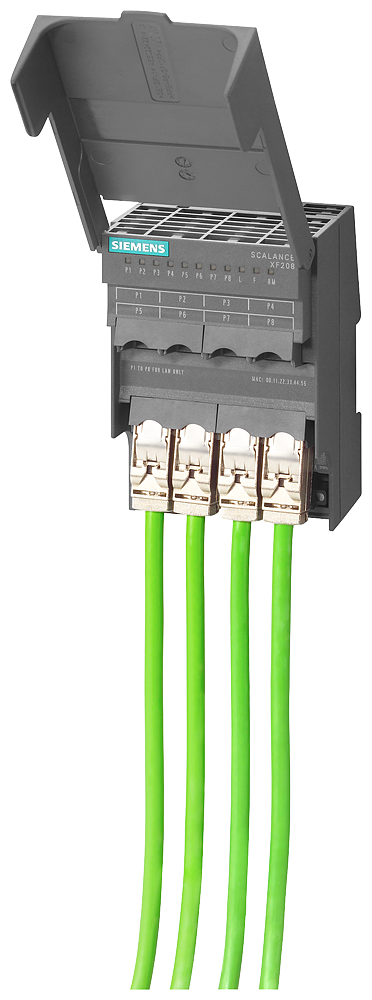 SIEMENS 6GK5208-0BA00-2AF2 SCALANCE XF208, managed Layer 2 flat switch, 8x RJ45
