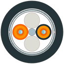 SIEMENS 6XV1873-6GT10 FO Ground Cable 50/125/1400 (OM 2), Multimode, 2x2 SC plug, pulling aid, 100 m