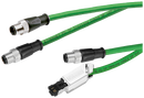SIEMENS 6XV1871-5MH50 IE Connecting Cable M12-90/IE FC RJ45 Plug-180; IE FC Trailing cable GP pre-assembled with M12 connector (D-coded) and IE FC RJ45 plug; length 5.0 m.
