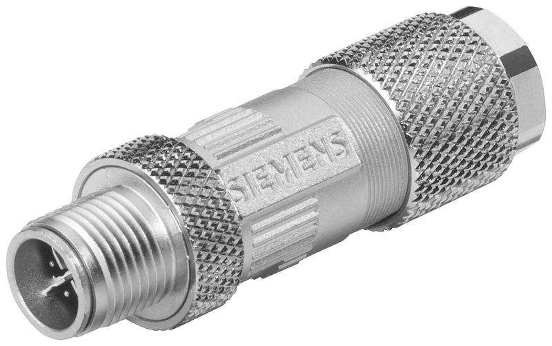 SIEMENS 6GK1901-0DB30-6AA0 IE FC M12 PLUG PRO 4x2 M12 connector, axial cable outlet, X-coded, 1 unit