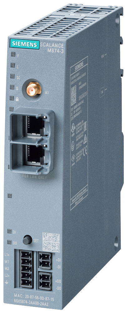 SIEMENS 6GK5874-3AA00-2AA2 SCALANCE M874-3, 3G router (Ethernet&lt;-&gt;3G), HSPA+, VPN, firewall, NAT