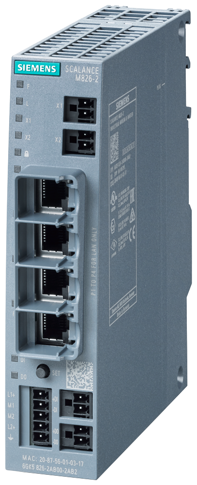 SIEMENS 6GK5826-2AB00-2AB2 SCALANCE M826-2, SHDSL router (Ethernet&lt;-&gt;2/4-wire cable), VPN, firewall, NAT