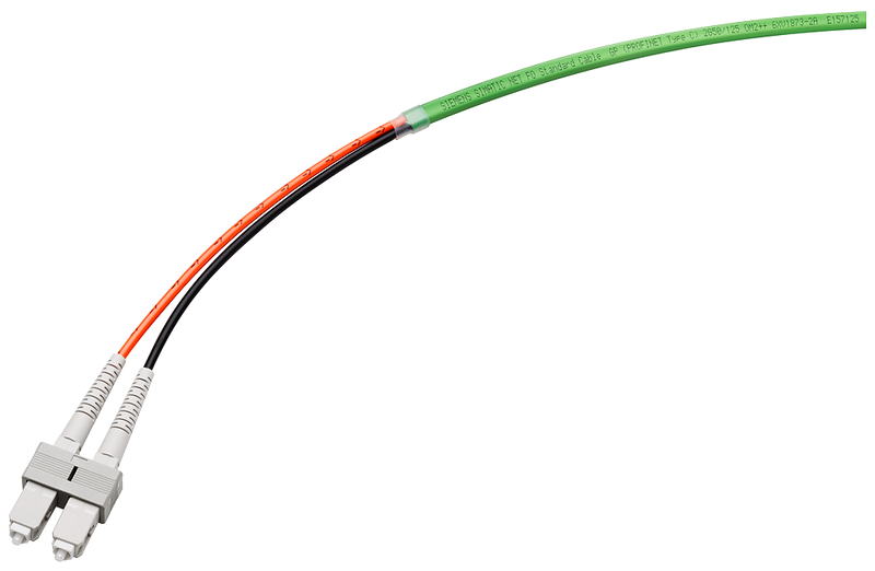 SIEMENS 6XV1873-6CT10 FO trailing cable 50/125/1400 (OM 2), multimode, 2x 2 SC plugs, PUR, 100 m