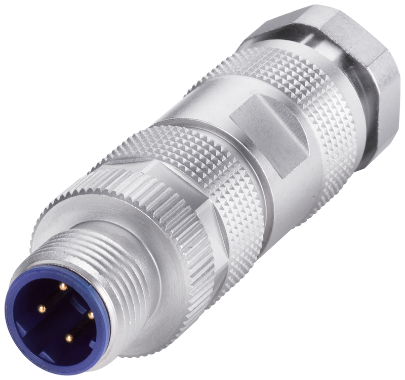 SIEMENS 6GK1901-0DB10-6AA0 IE FC M12 Plug PRO, M12 plug-in connector, 180° cable outlet, D-coded, 1 unit