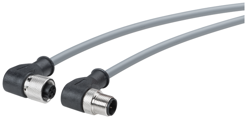 SIEMENS 6XV1801-5GE30 Power Connecting Cable M12-90/M12-90, A-coded, 4-pole, 0.3 m, for ET200