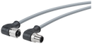 SIEMENS 6XV1801-5GH10 Power Connecting Cable M12-90/M12-90, A-coded, 4-pole, 1 m, for ET200