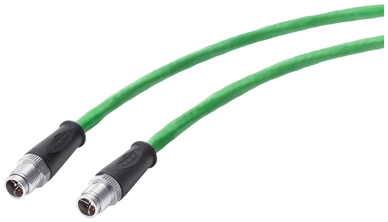 SIEMENS 6XV1878-5HH15 IE TP Cord M12-180/M12-180 pre-assembled IE Flexible Cable, with 2 M12 connectors (X-coded) length 1.5 m.