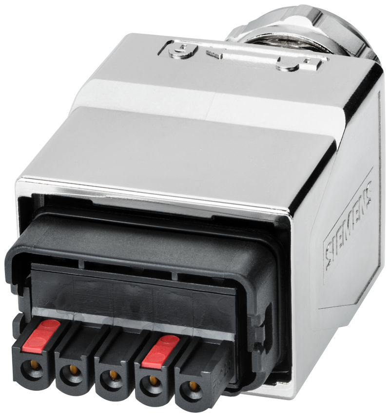 SIEMENS 6GK1907-0AB11-6AA0 Power Plug PRO, 5-pole push-pull power plug for on-site assembly, 1 unit