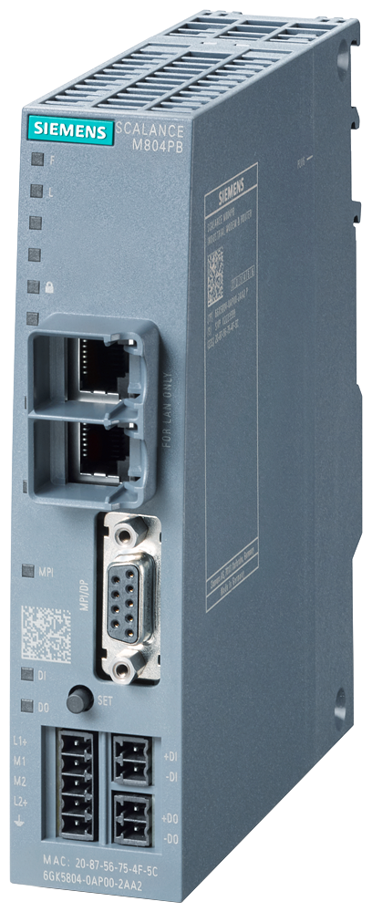 SIEMENS 6GK5804-0AP00-2AA2 SCALANCE M804PB, router (Ethernet &lt;-&gt; PROFIBUS/MPI), secure remote connection