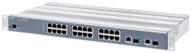 SIEMENS 6GK5326-2QS00-3RR3 SCALANCE XR326-2C PoE WG, managed L2 switch, 24x RJ45 PoE, 2x combo PoE, w/o UL
