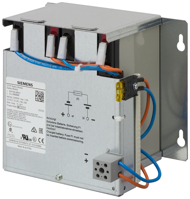 Siemens 6EP1935-6ME21 SITOP Akkumodul 24 V/7 Ah with maintenance free Seaed lead batteries for SITOP DC-USV Module 6 A, 15 A and 40 A