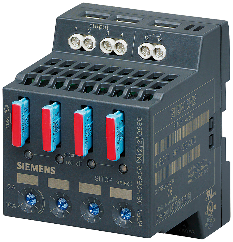 SIEMENS 6EP1961-2BA00 Diagnostics module SITOP select, 24 V DC/4 x 2 ... 10 A