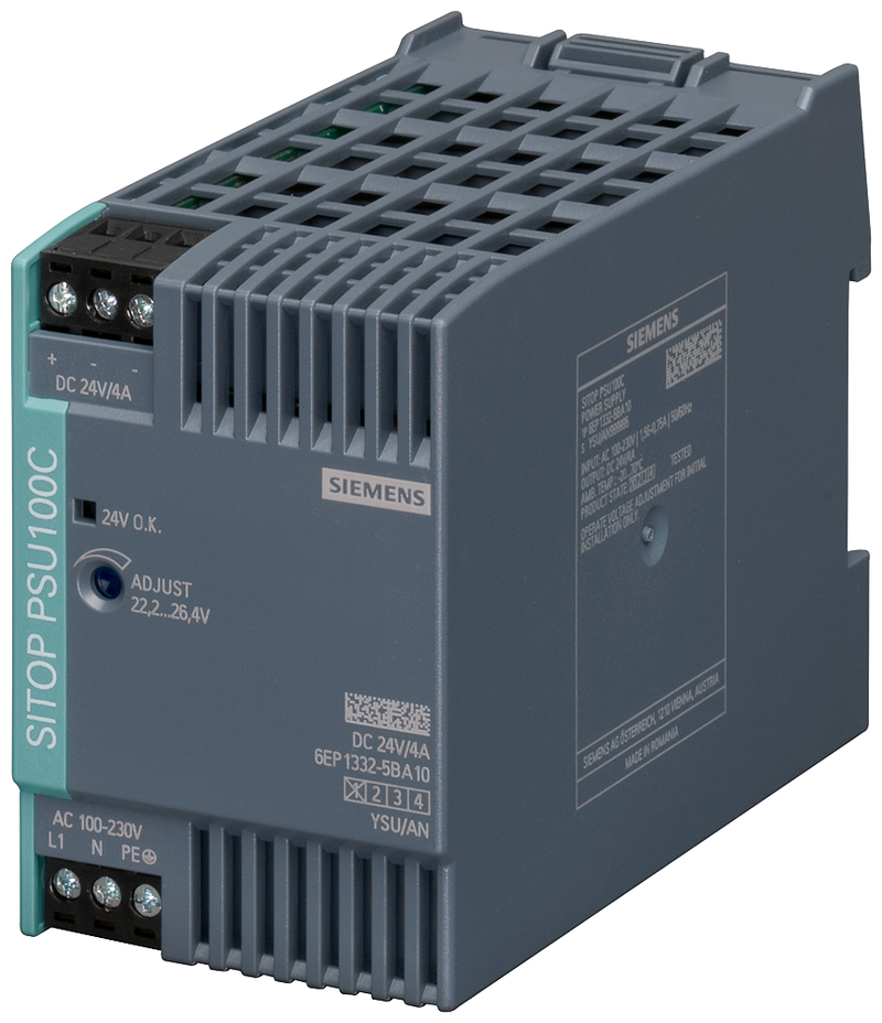 Siemens 6EP1332-5BA10 SITOP PSU100C 24 V/4 A Stabilized power supply input