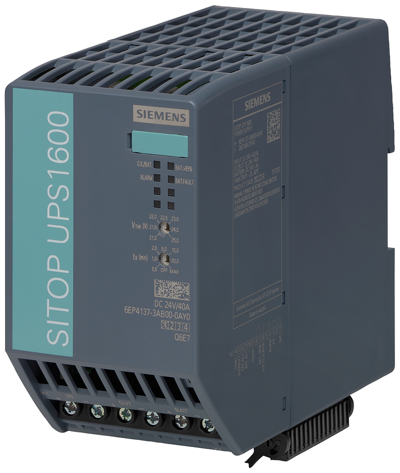 SIEMENS 6EP4137-3AB00-0AY0 Uninterruptible power supply SITOP UPS1600, 24 V DC/40 A
