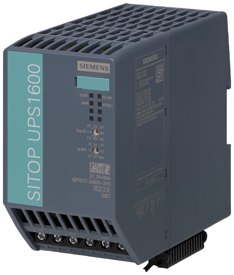 SIEMENS 6EP4137-3AB00-1AY0 Uninterruptible power supply SITOP UPS1600, 24 V DC/40 A with USB