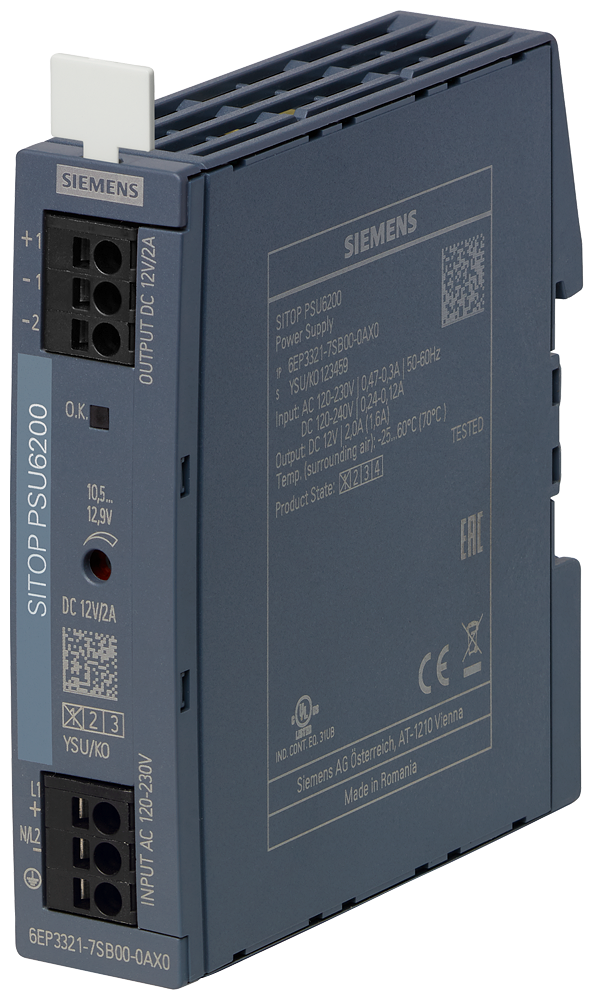 SIEMENS 6EP3321-7SB00-0AX0 Power supply SITOP PSU6200, single-phase 12 V DC/2 A