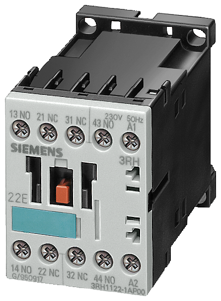 SIEMENS 3RH1131-1AK20 Contactor relay 3 NO+1 NC, 120 V AC, 50/60 Hz, S00