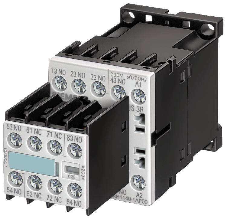 SIEMENS 3RH1344-1AP00-0KA0 Contactor relay, 230 V AC, 50 / 60 Hz, screw terminal, Size S00 2 NO + 2 NC basic unit / EN !!! Phased-out product !!! Successor is SIRIUS 3RH2 Pre...