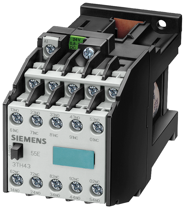 Siemens 3TH4310-0BB4 Contactor relay, 100E, EN 50011 10 NO, screw terminal, DC operation, 24 V DC