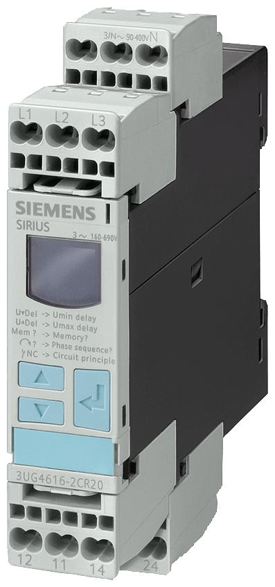 SIEMENS 3UG4511-2BN20 Monitoring relay, analog, phase sequence monitoring 3x 160-260 V AC 50 to