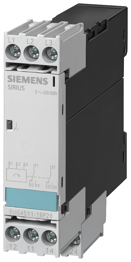 SIEMENS 3UG4511-1BQ20 Monitoring relay, analog, phase sequence monitoring 3x 420-690 V AC 50 to