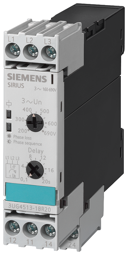 SIEMENS 3UG4513-1BR20 Analog monitoring relay, phase failure and sequence unbalance 20% fixed